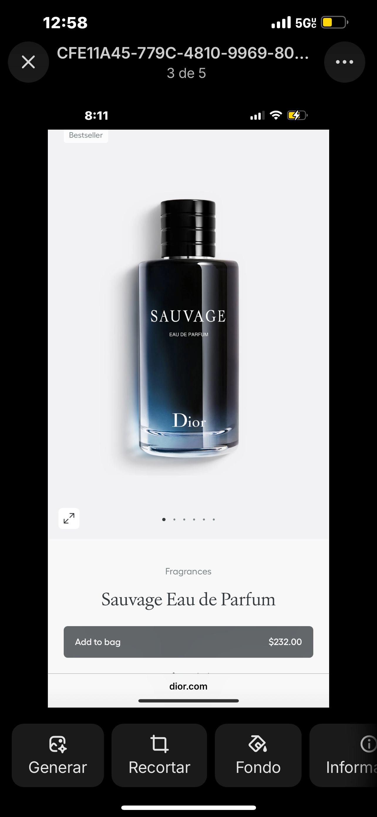 200ml SAUVAGE eau de parfum