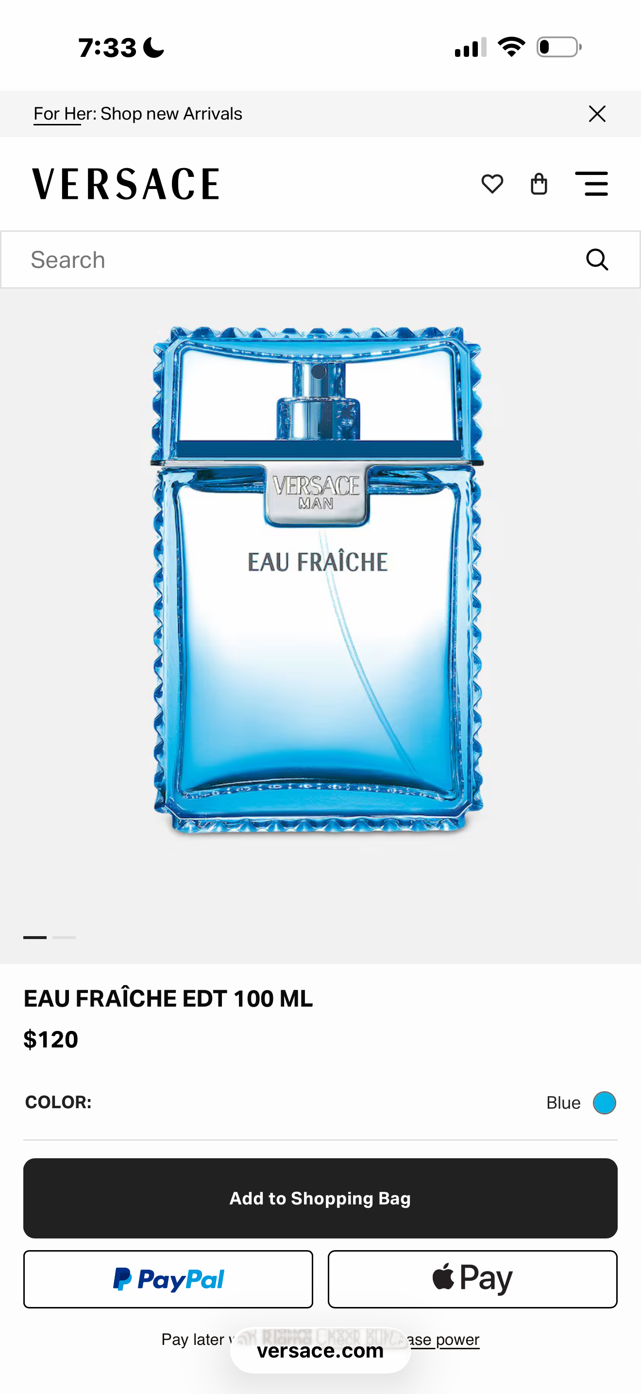 VERSACE EUA FRAiCHE  pour homme 3pc set